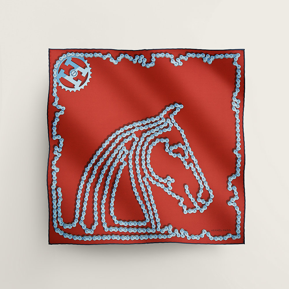Cheval Dechaine pocket square 45 | Hermès Saudi Arabia